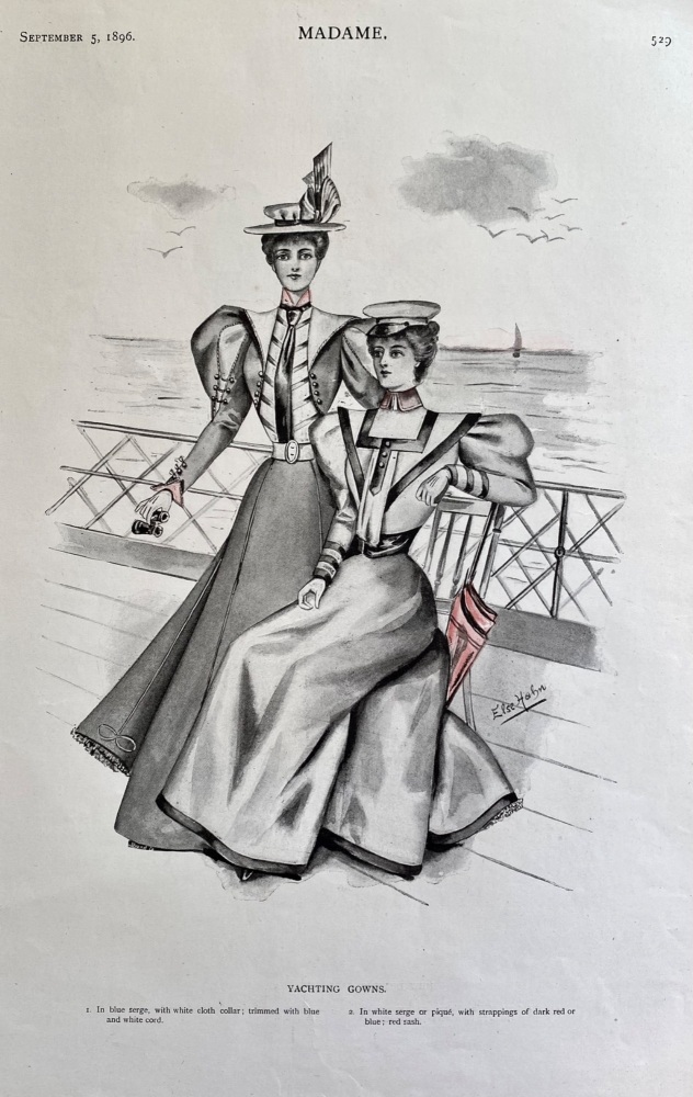 Yachting Gowns   &   New Driving Cape and Coat.  1896.