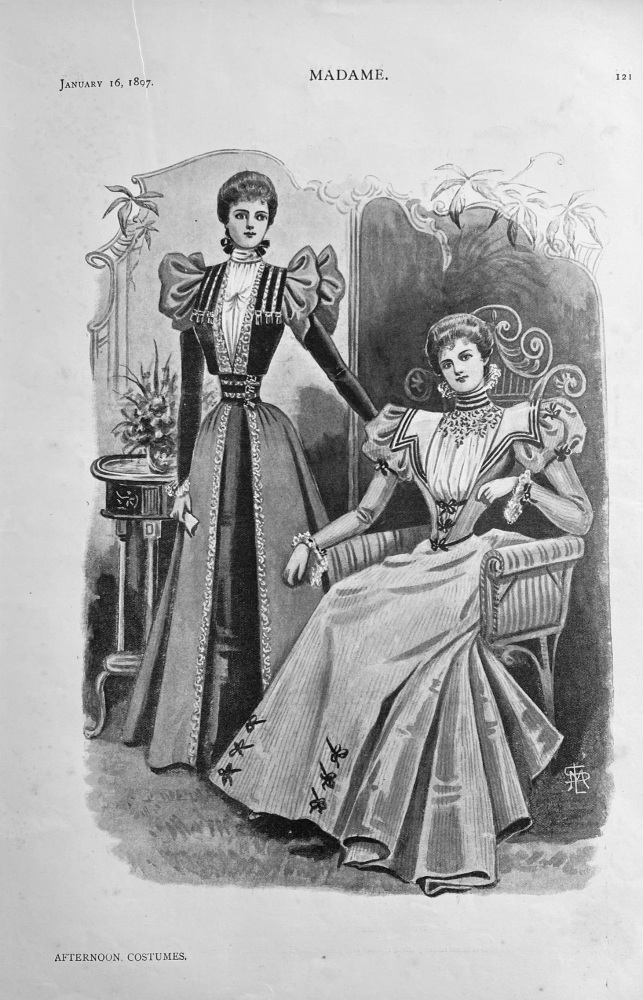 Afternoon Costumes.  &   Winter Walking Costume.   1897.