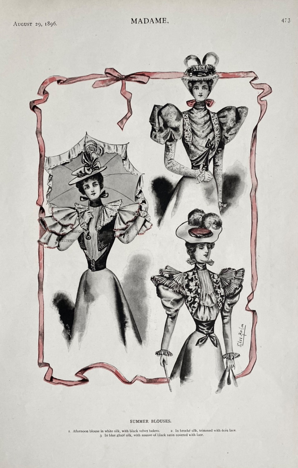 Summer Blouses.  1896.