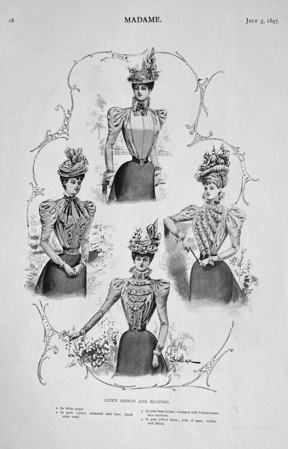 Linen Shirts and Blouses. 1897.