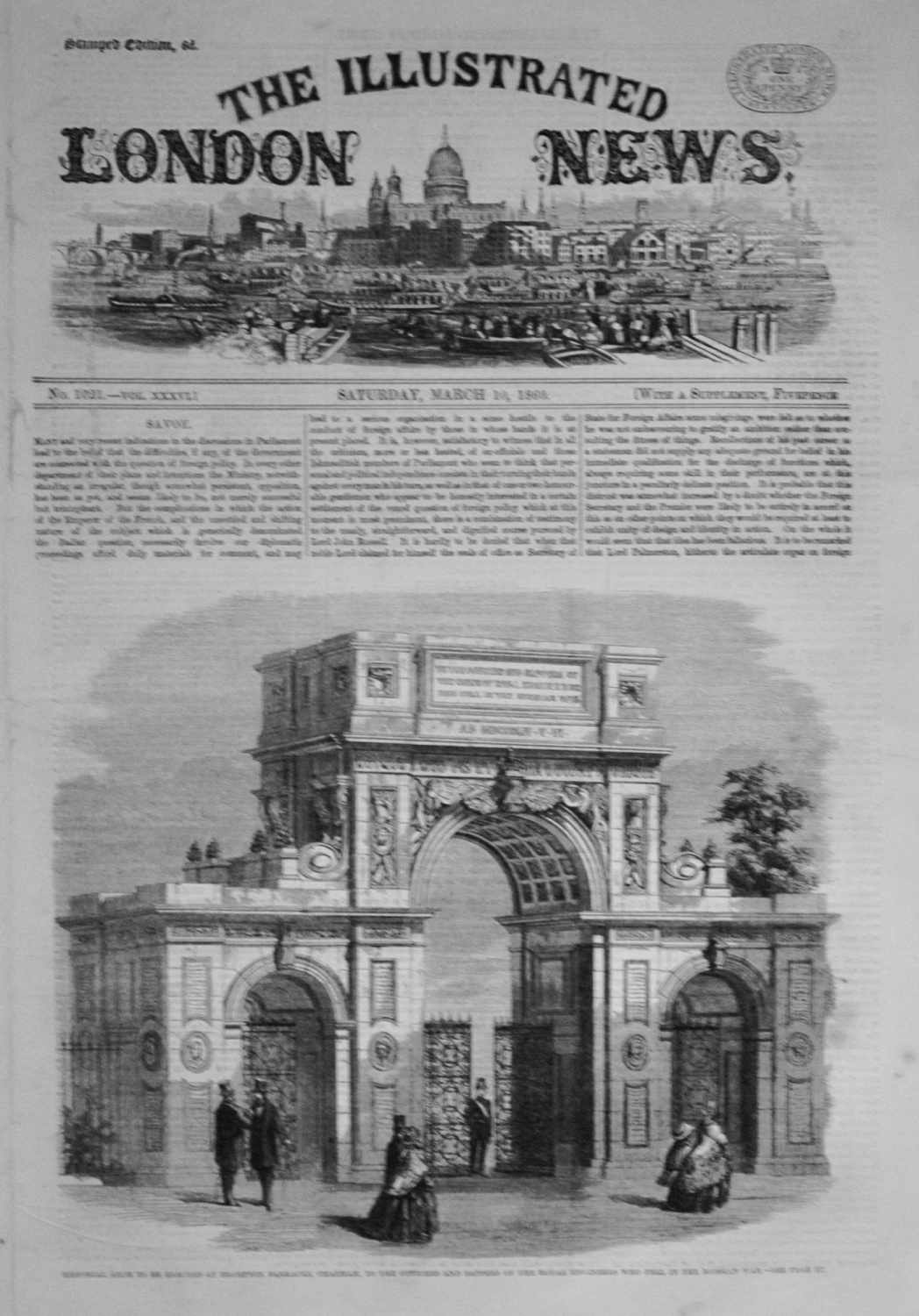 The Illustrated London News - March 10, 1860