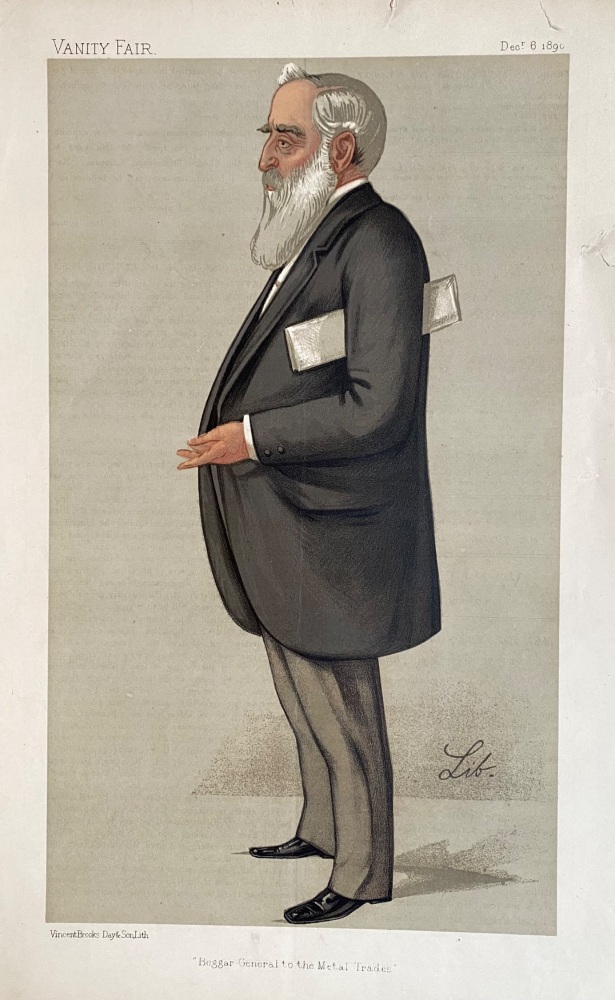 "Beggar General to the Metal Trades"  Howard John Kennard. 1890.