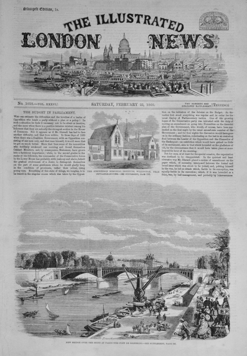 The Illustrated London News - February 25, 1860