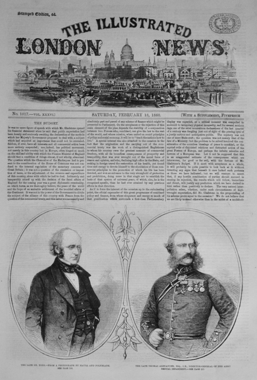 The Illustrated London News - February 18, 1860