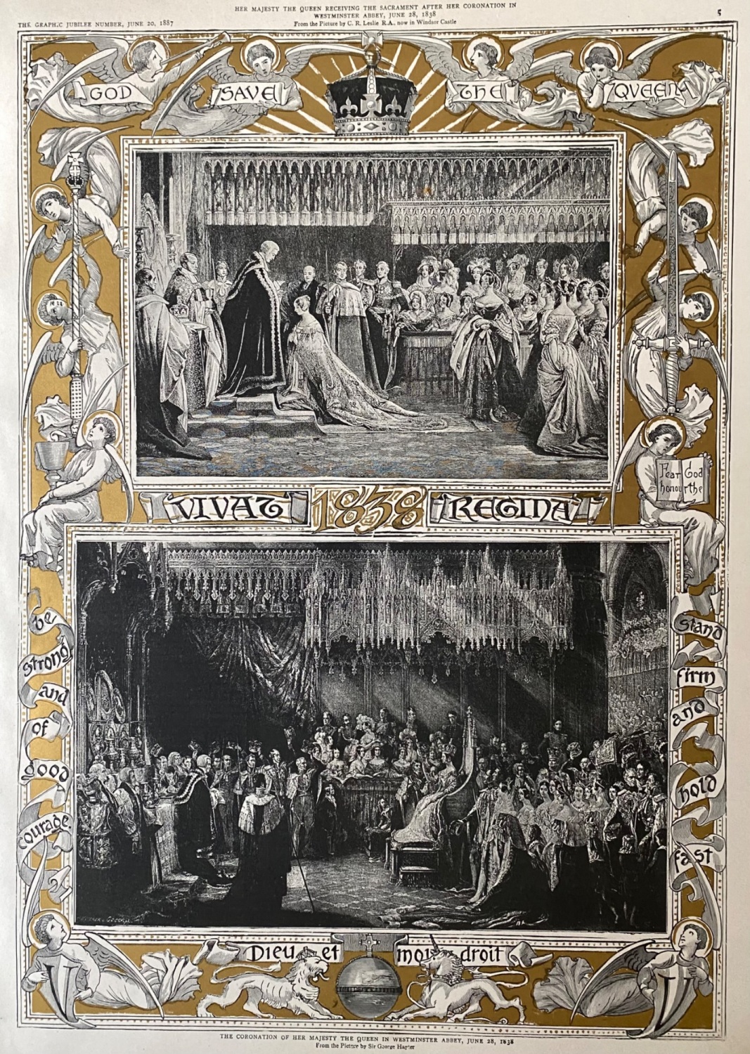 Her Majesty the Queen Receiving the Sacrement after Her Coronation in Westm