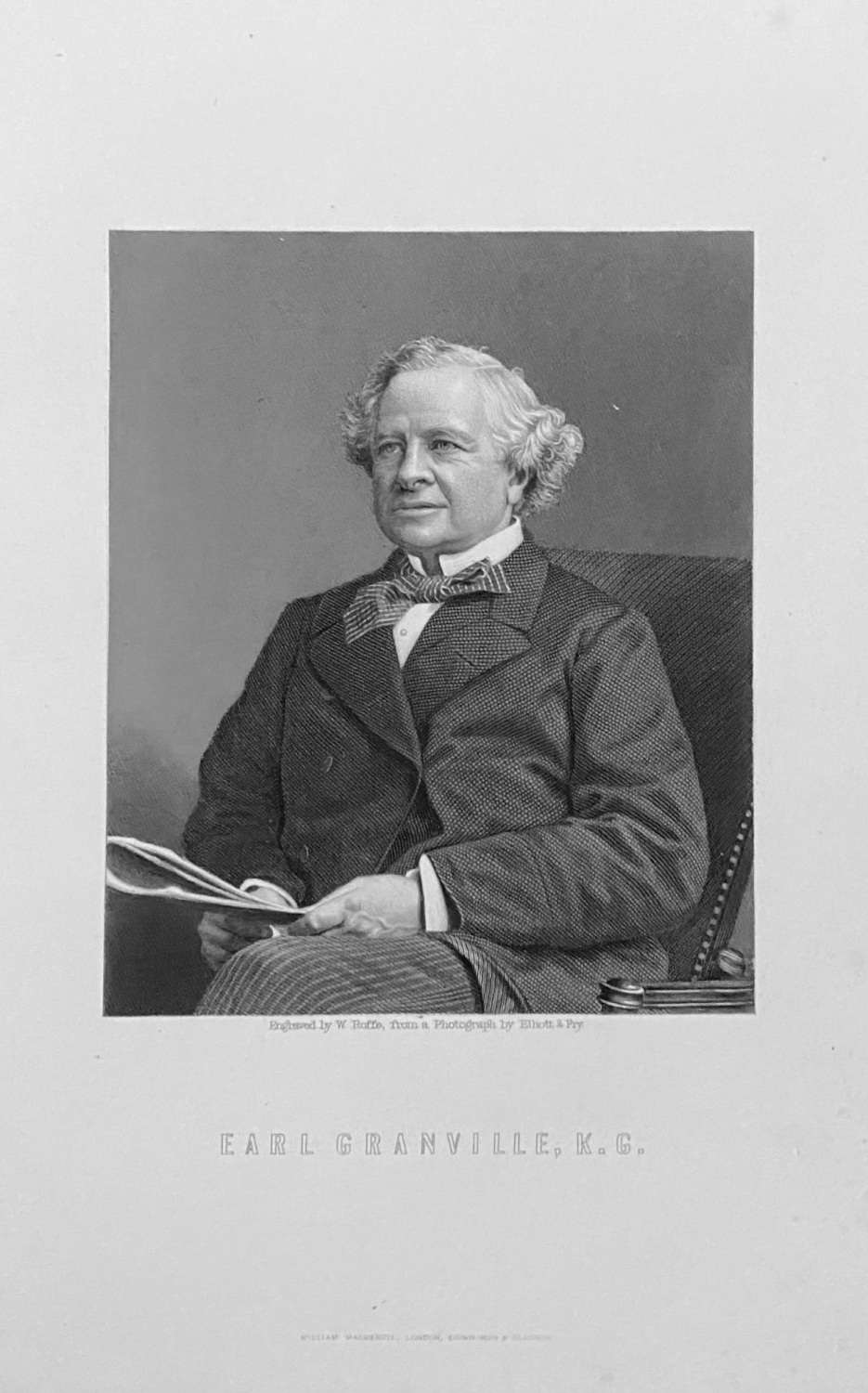 Earl Granville,  K.G.  1887c.