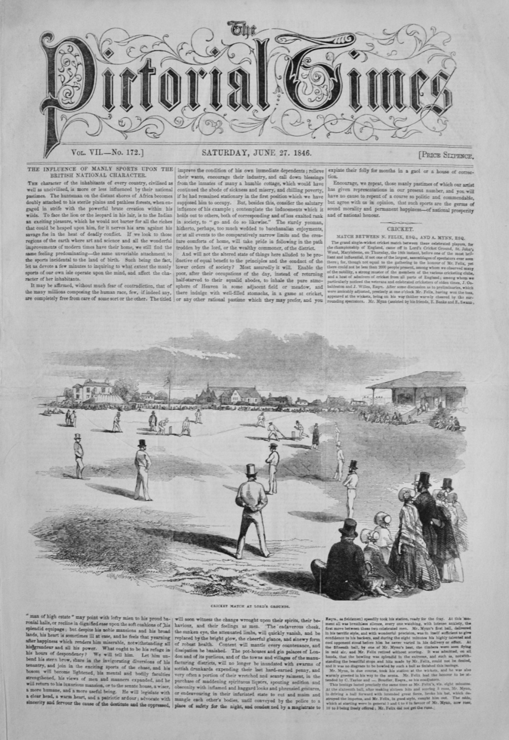 Pictorial Times - June 27, 1846