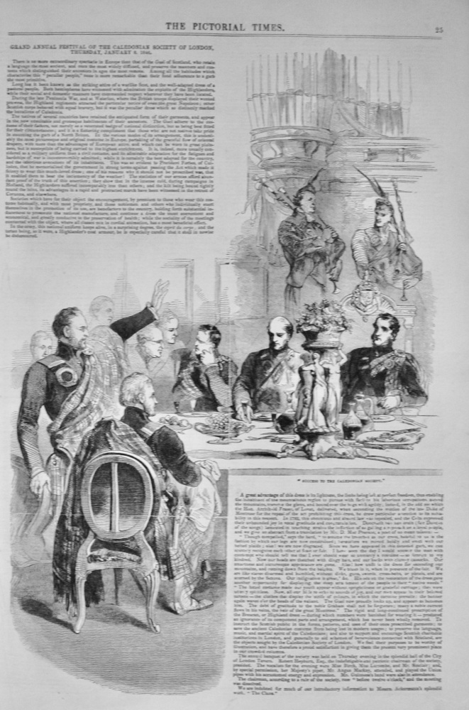 Annual Festival of the Caledonian Society of London - 1846