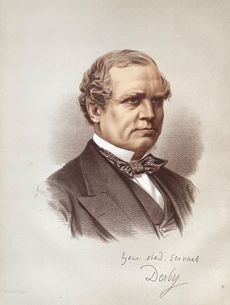 The Right Hon. The Earl of Derby.  1874c.