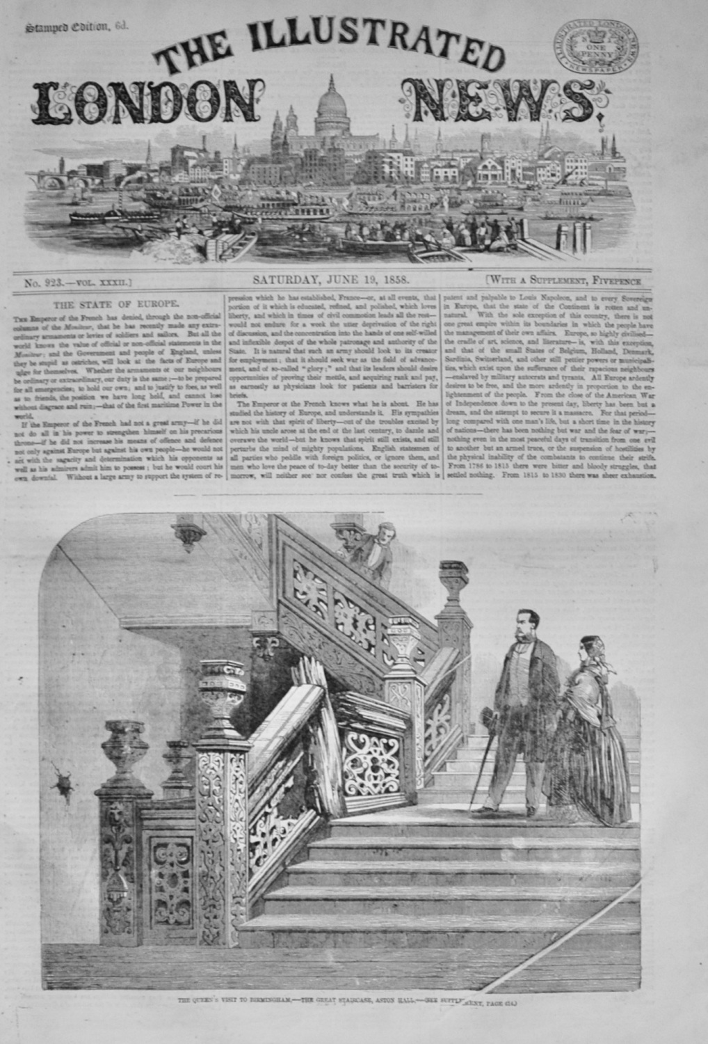 The Illustrated London News - June 19, 1858