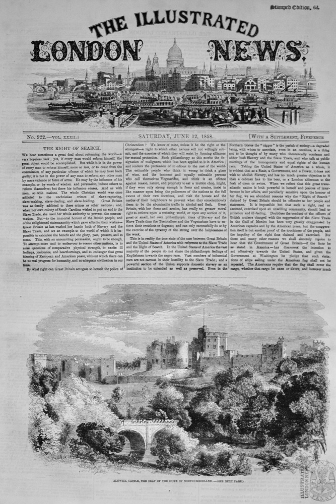 The Illustrated London News - June 12, 1858