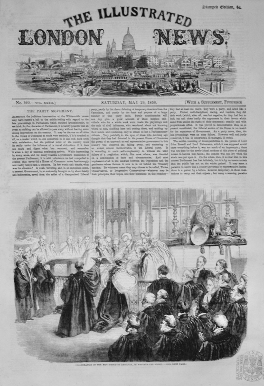 The Illustrated London News - May 29, 1858