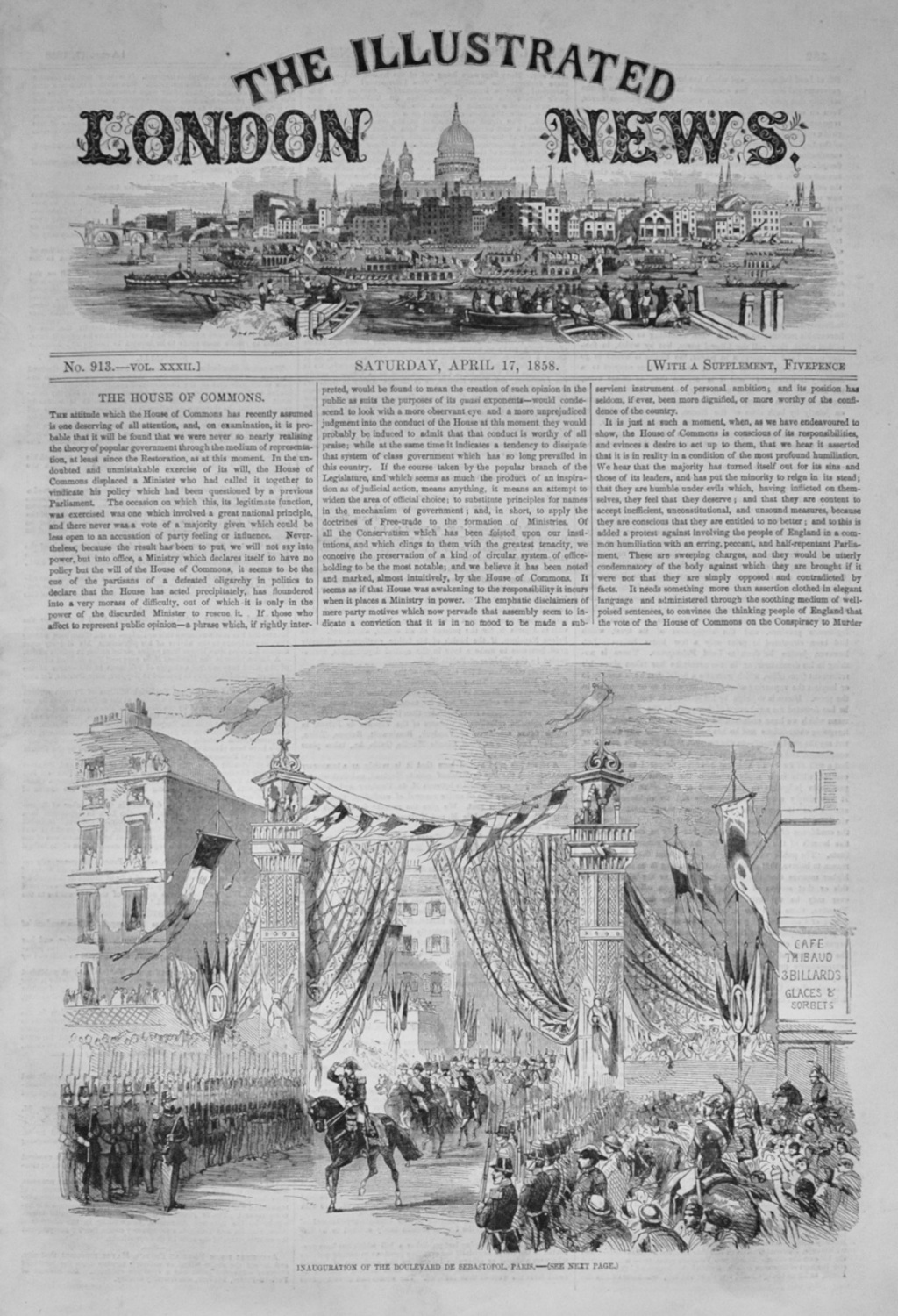 The Illustrated London News - April 17, 1858