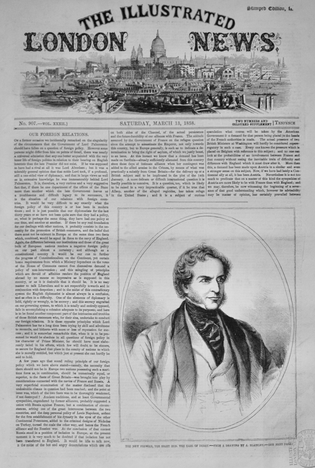 The Illustrated London News - March 13, 1858