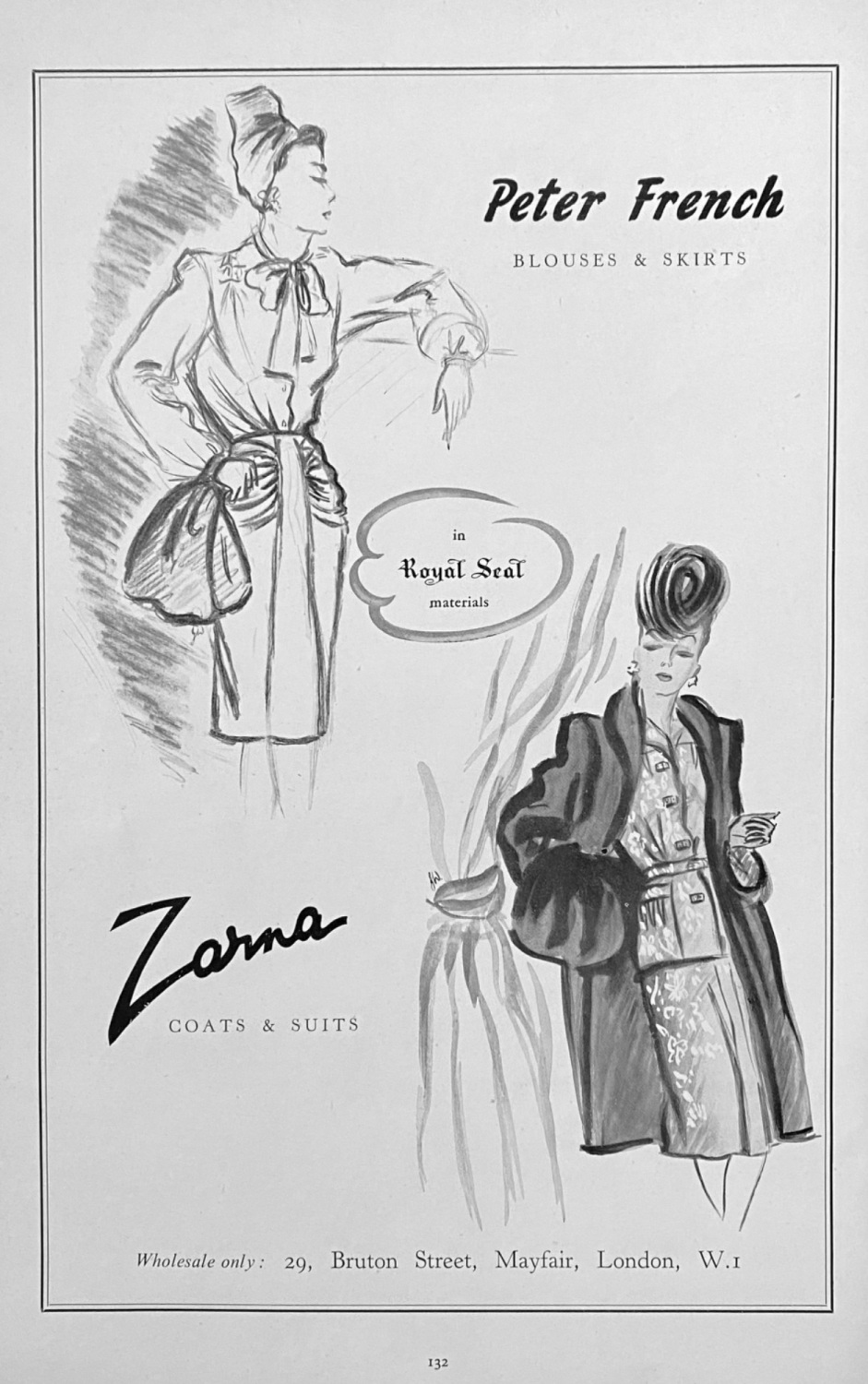 Peter French,  29, Bruton Street, Mayfair, London.  1946