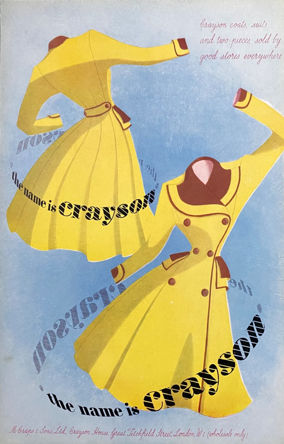 Crayson Coats, Suits & two-Pieces, sold by good stores everywhere.   1946-7