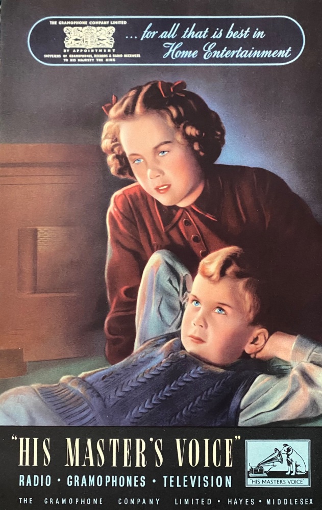 "His Master's Voice." The Gramophone Company Limited, Hayes, Middlesex.  1946-7.