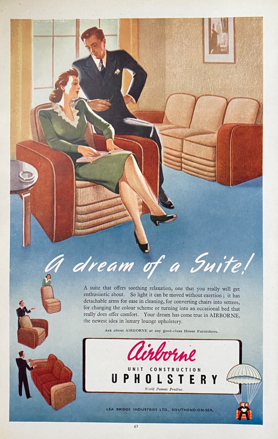 Airborne,  Unit Construction Upholstery.  1946-7.