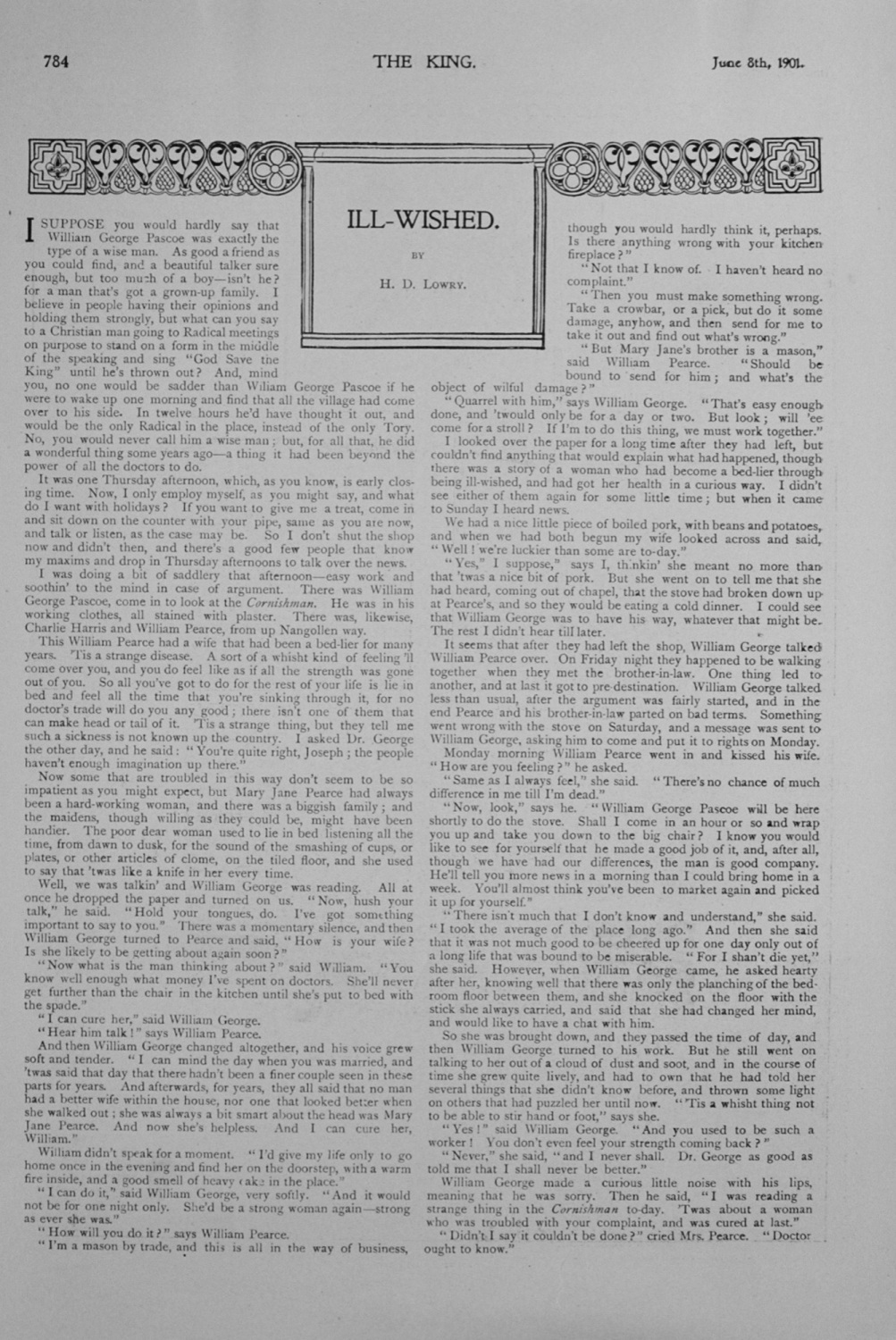 Story - Ill-Wished by H D Lowry