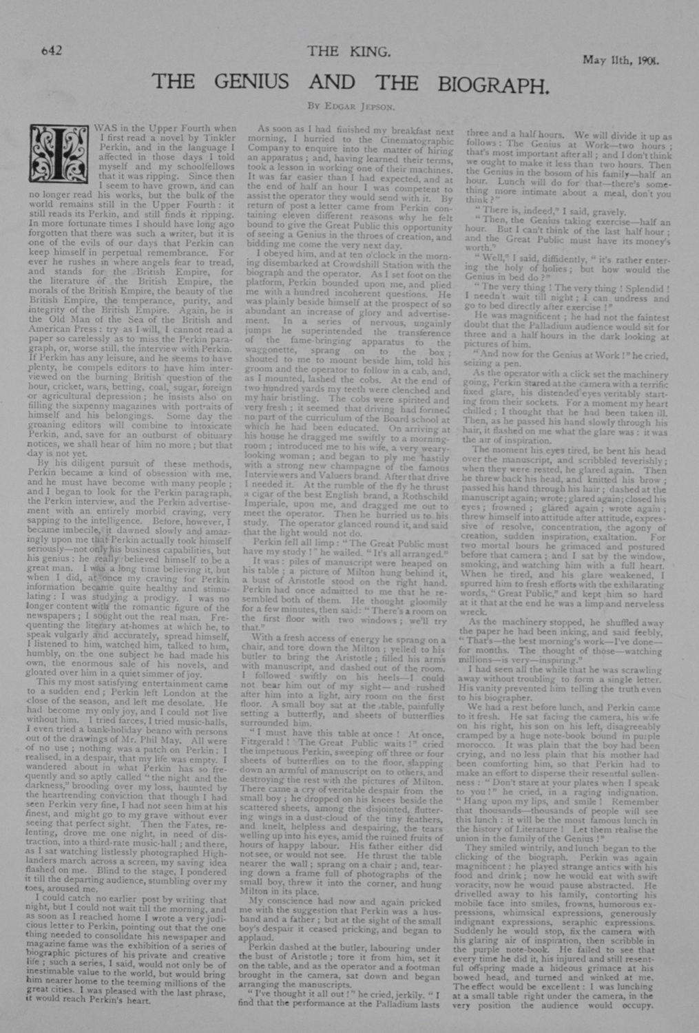 Story - The Genius and the Biography by Edgar Jepson