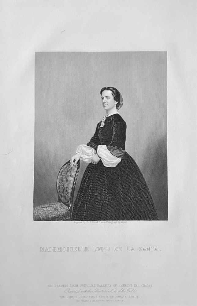 Mademoiselle Lotti De La santa.  1860.