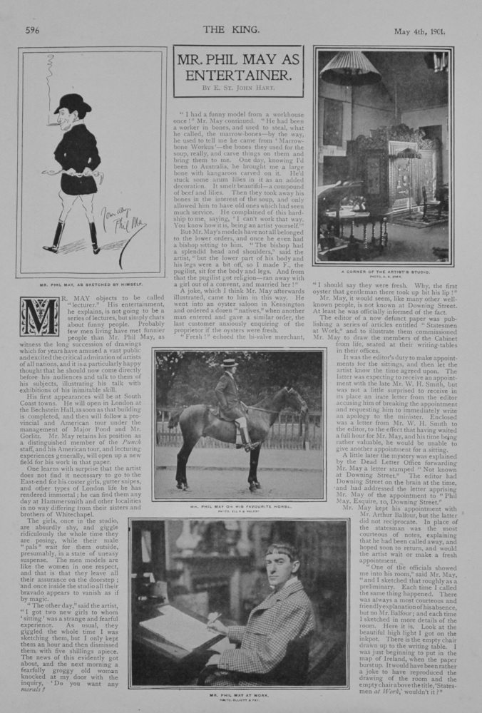 Mr Phil May as Entertainer - 1901