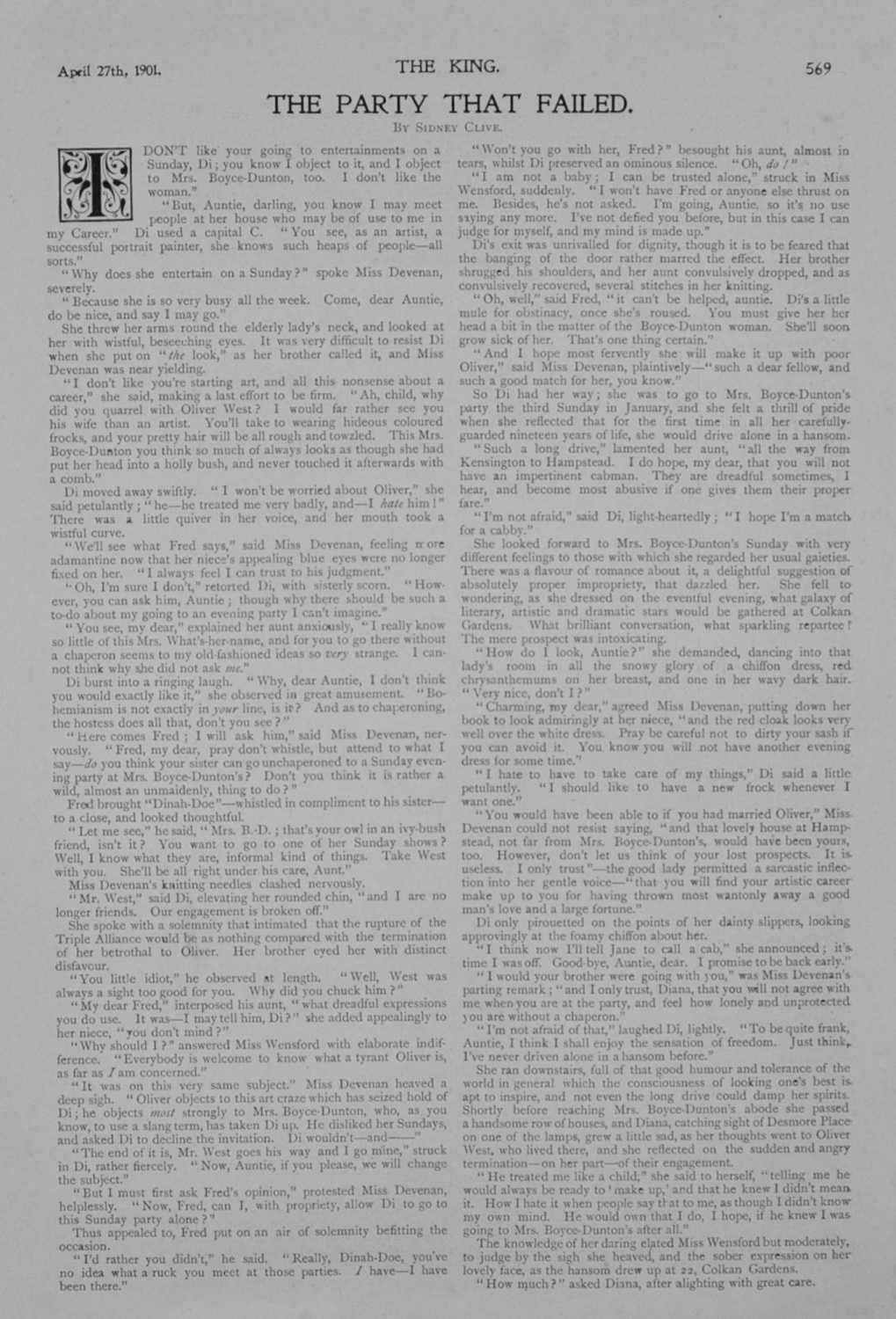 Story - The Party that failed - 1901