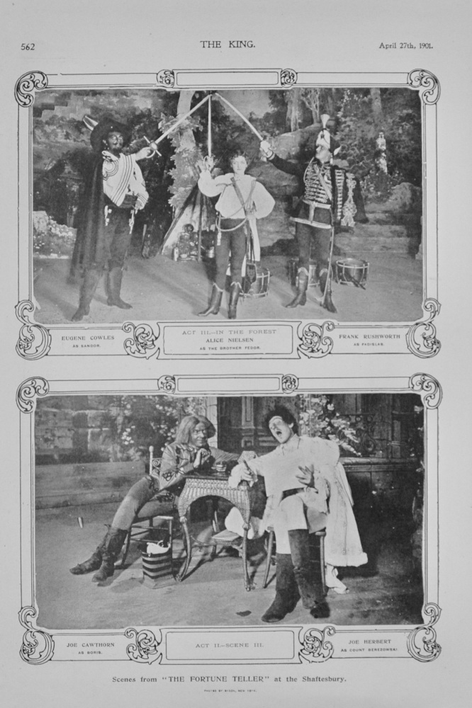 Scenes from "The Fortune Teller" at the Shaftesbury Theatre