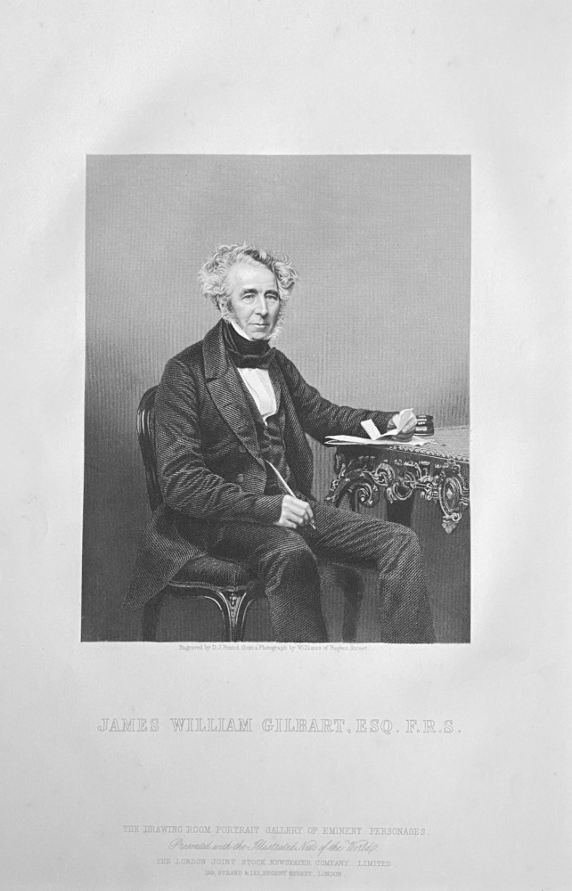 James William Gilbart, Esq.   F.R.S.   1860.