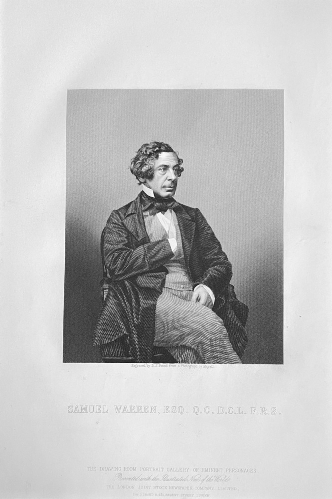 Samuel Warren, Esq.  Q.C.  D.C.L.  F.R.S.   1860.