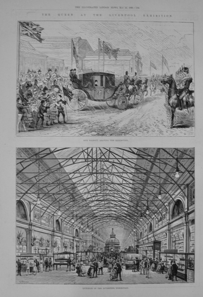 The Queen at the Liverpool Exhibition - 1886