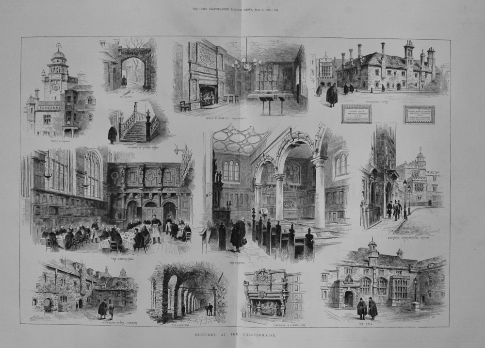 Sketches at The Charterhouse, London