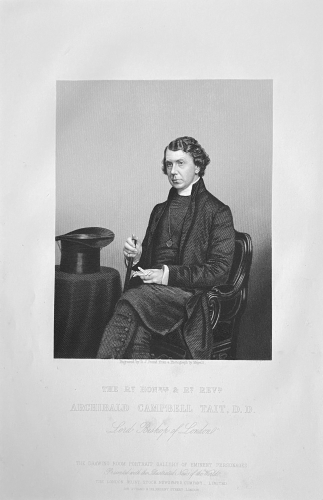 The Right Honourable & Right Reverend Archibald Campbell Tait,  D.D.  1860.