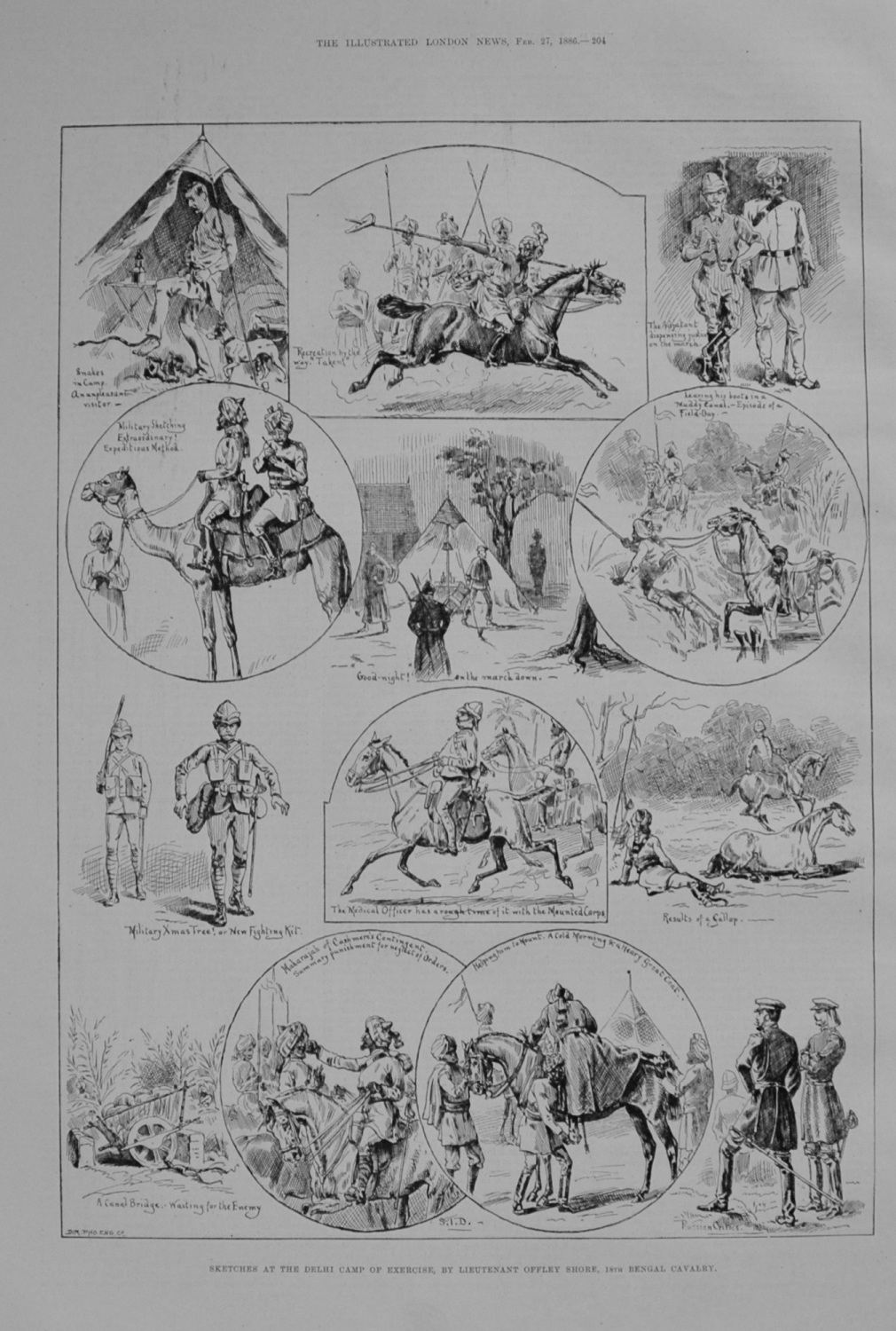 Sketches at the Delhi Camp of Exercise