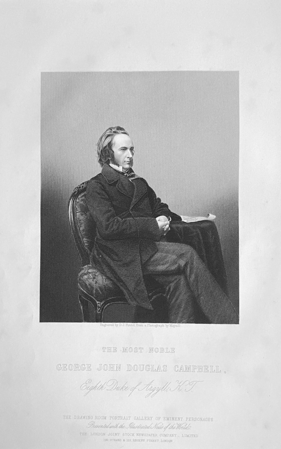 The Most Noble George John Douglas Campbell.  1860.
