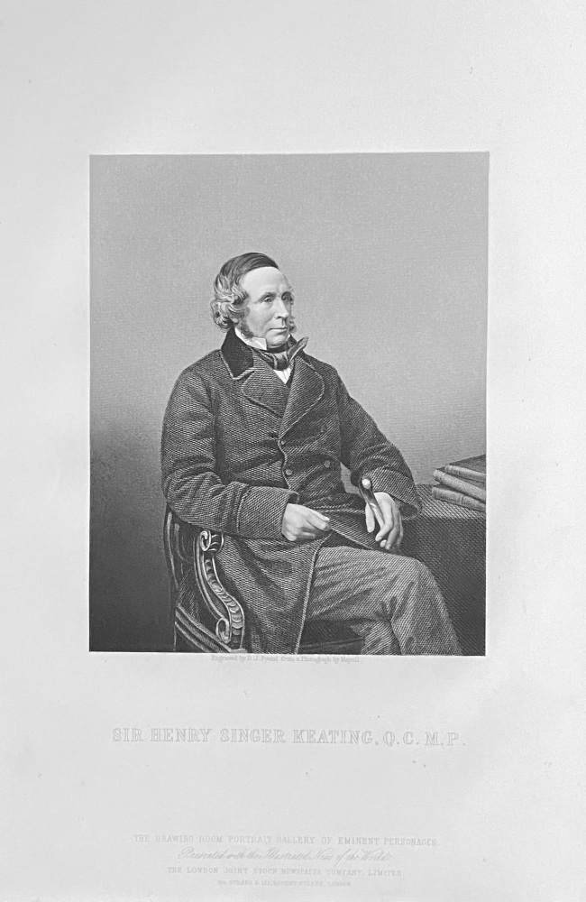 Sir Henry Singer Keating,  Q.C.  M.P.  1860.