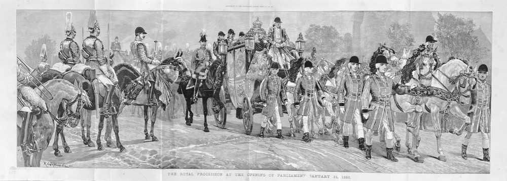 The Royal Procession at the Opening of Parliament