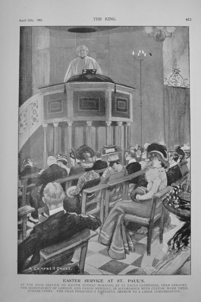 Easter Service at St Paul's - 1901