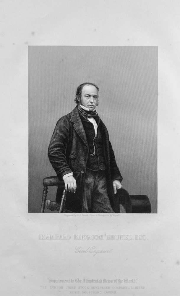 Isambard Kingdom Brunel,  Esq.  (Civil Engineer).  1859.
