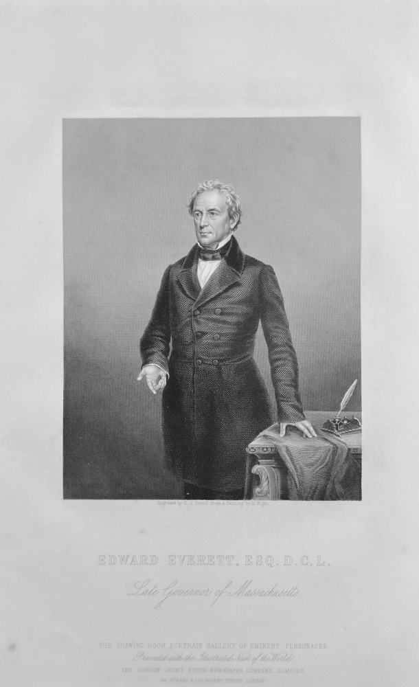 Edward Everett,  Esq.  D.C.L. (Late Governor of Massachusetts).  1859.