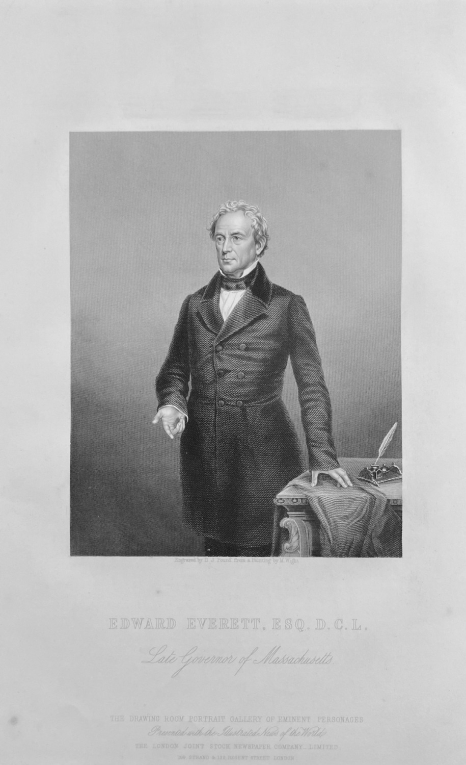 Edward Everett,  Esq.  D.C.L. (Late Governor of Massachusetts).  1859.