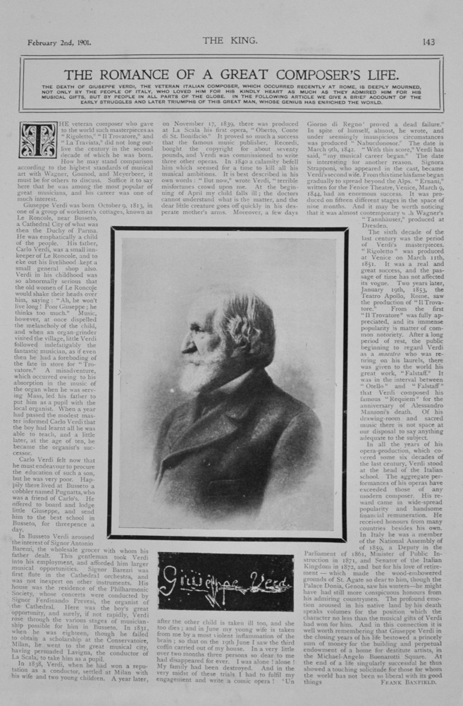 The Romance of a Great Compser's Life - Verdi