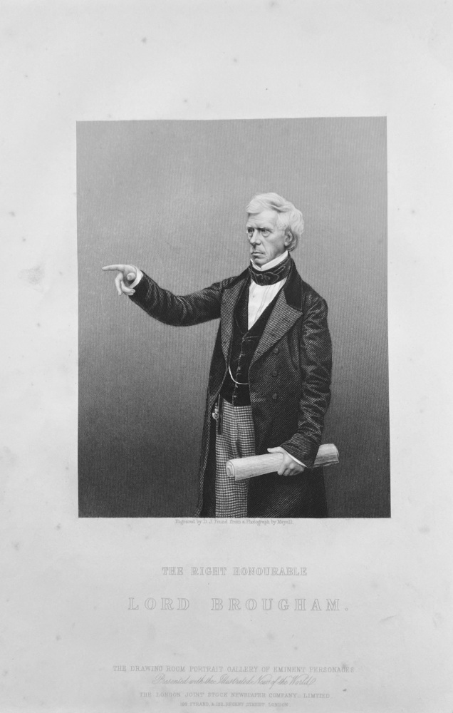 The Right Honourable Lord Brougham. F.R.S.    1859.