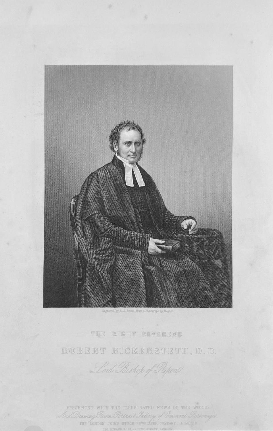 The Right Reverend Robert Bickersteth, D.D.  Lord Bishop of Ripon.  1859.