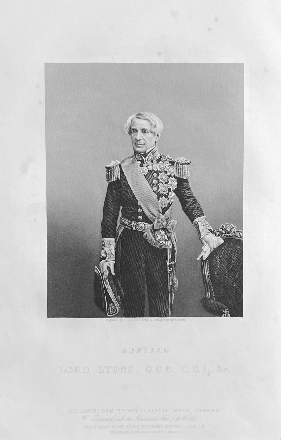 The Late Admiral Lord Lyons,  G.C.B.  D.C.L.  Etc.  1859.