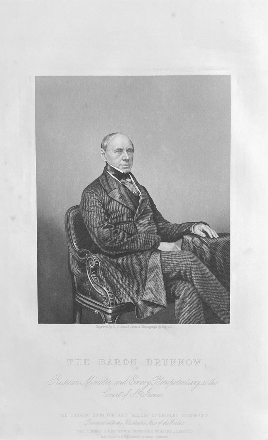 Baron De Brunnow.   Russian Minister and Envoy Plenipotentiary at the Court