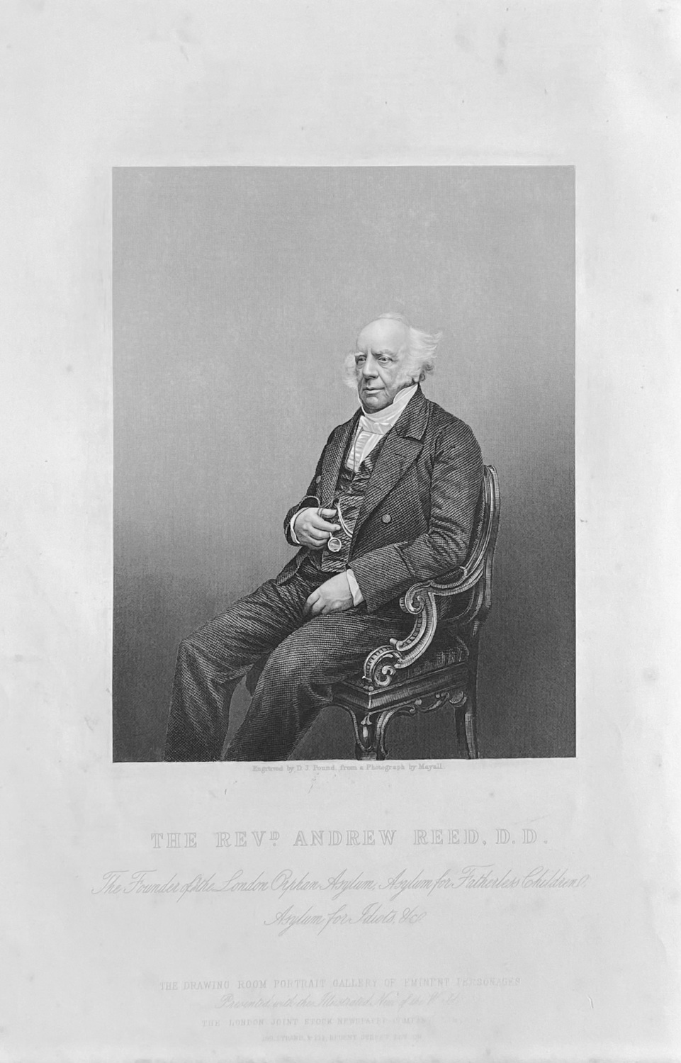 The Reverend Andrew Reed,  D.D.  1859.