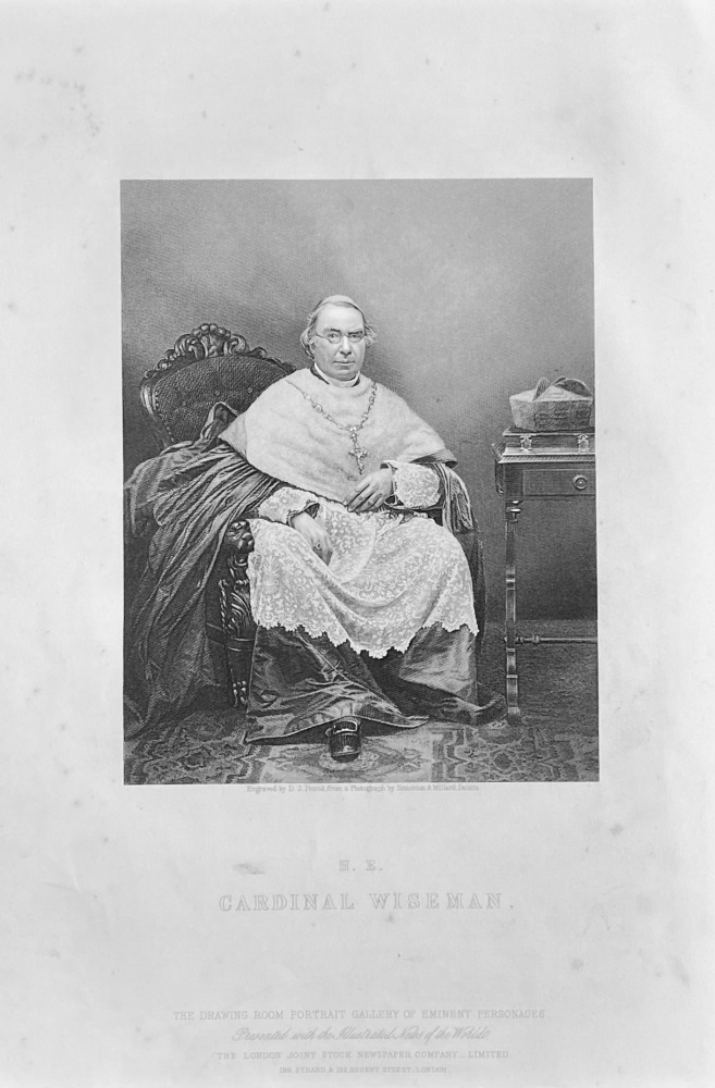 H. E. Cardinal Wiseman.  1859.