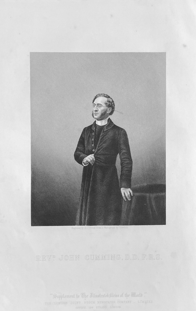 The Reverend John Cumming,  D.D.,  F.R.S.   1859.