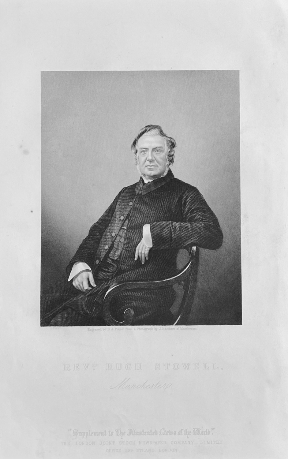 The Reverend Hugh Stowell,  M.A.  (Canon of Chester.)   1859.
